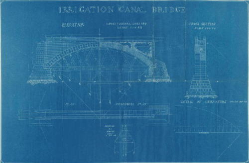 平木橋の当時の設計図